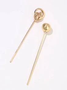 2 piezas de horquillas decorativas para el cabello con bola redonda para la calle - Dorado - Ver 3