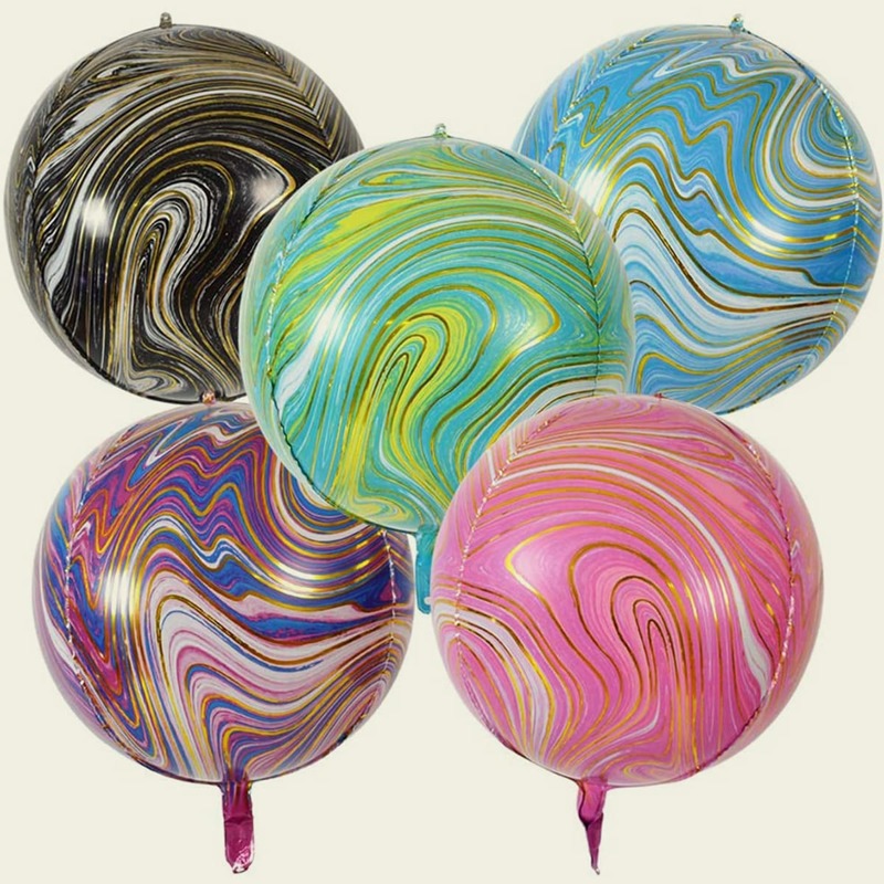 

5pcs Marble Balloon Set, Multicolor
