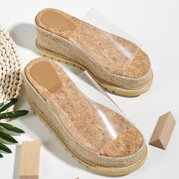 

Clear Wedge Mules