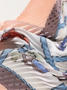 Pañuelo fruncido con estampado de dibujos animados - Rosa - Ver 3