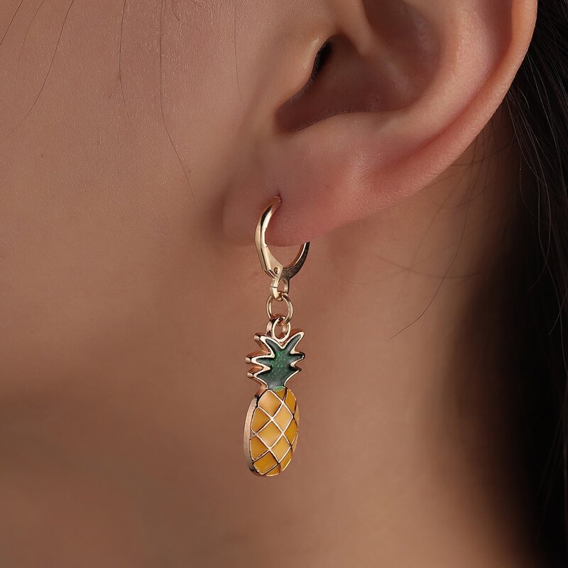 

Pineapple Drop Earrings, Yellow