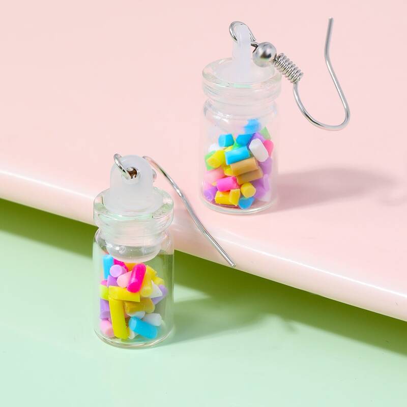 

Bottle Drop Earrings, Multicolor