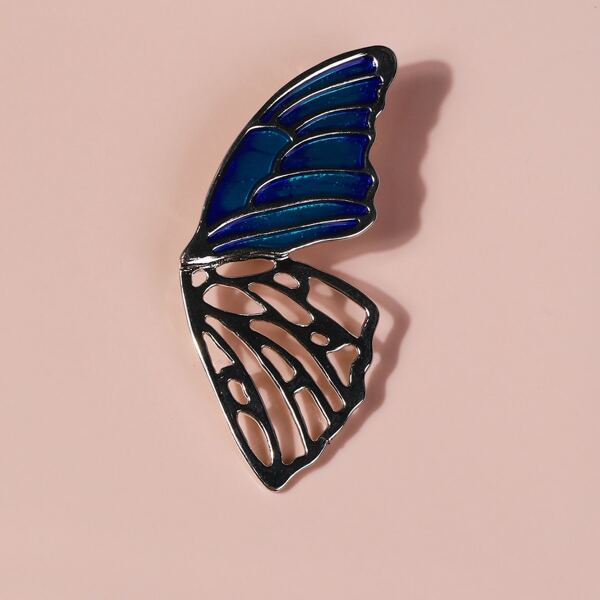 

Butterfly Wing Decor Brooch, Blue