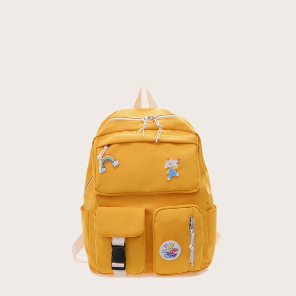 

Kids Cartoon Decor Backpack, Yellow