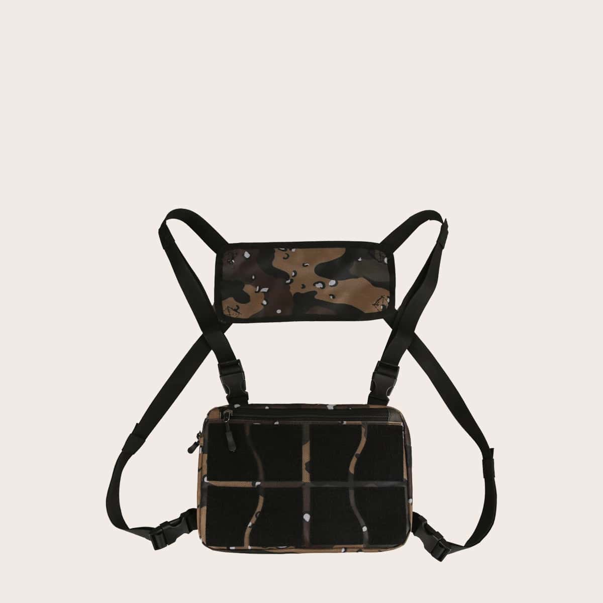 

Guys Camo Pattern Chest Bag, Multicolor