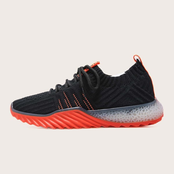 

Letter Patch Lace-up Front Sneakers, Black