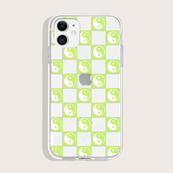 

Yin & Yang Print iPhone Case, Green