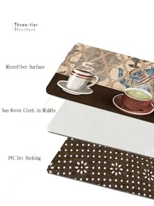 1入組咖啡圖案地板地墊 - 彩色 - 查看 5