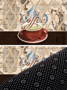 1入組咖啡圖案地板地墊 - 彩色 - 查看 7