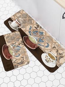 1入組咖啡圖案地板地墊 - 彩色 - 查看 8