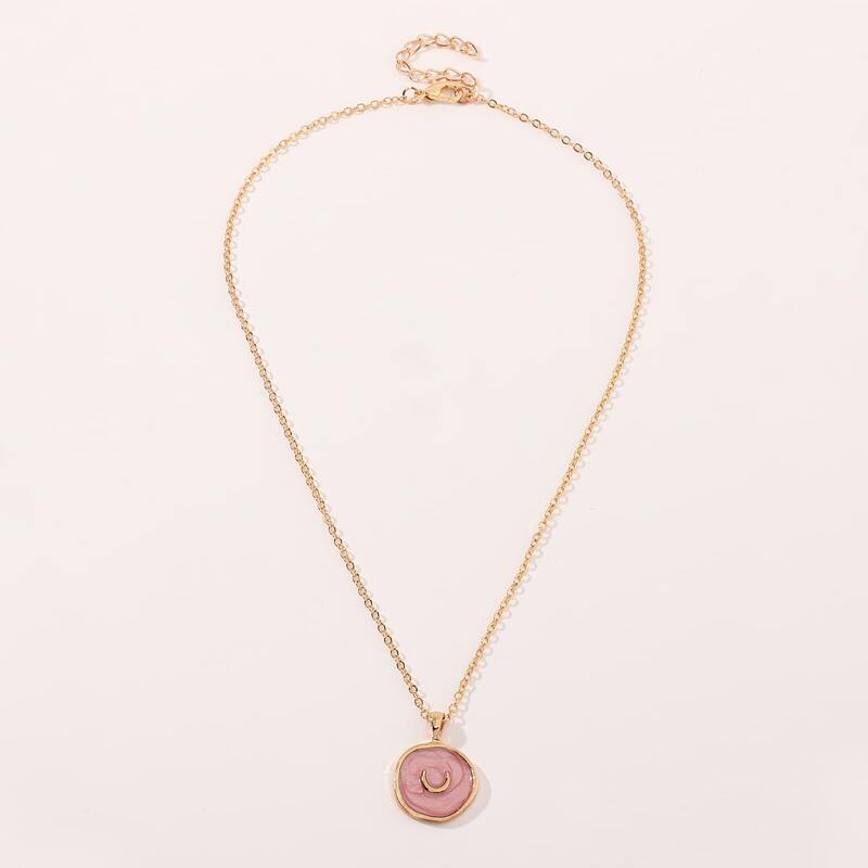 

Circle Pendant Necklace, Gold