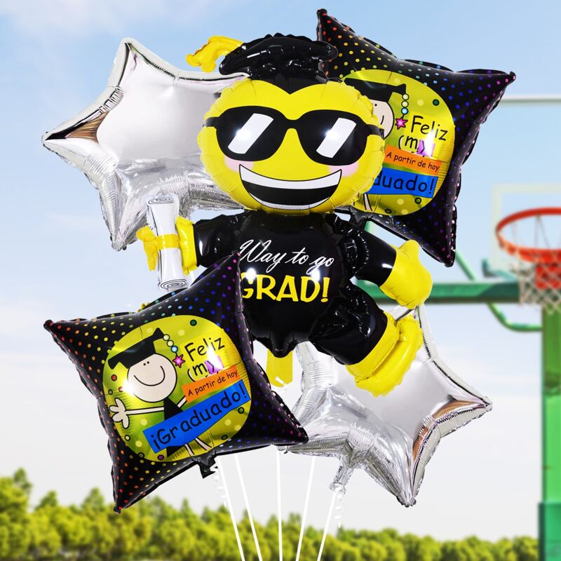 

7pcs Graduation Decorative Balloon Set, Multicolor