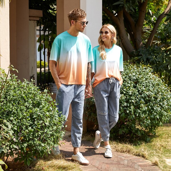 

Мужские джинсы на кулиске 1шт, Легко-синий