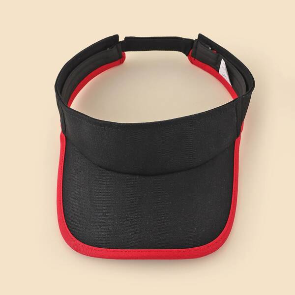

Contrast Trim Visor Hat, Black