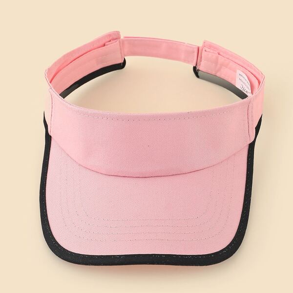 

Contrast Trim Visor Hat, Pink