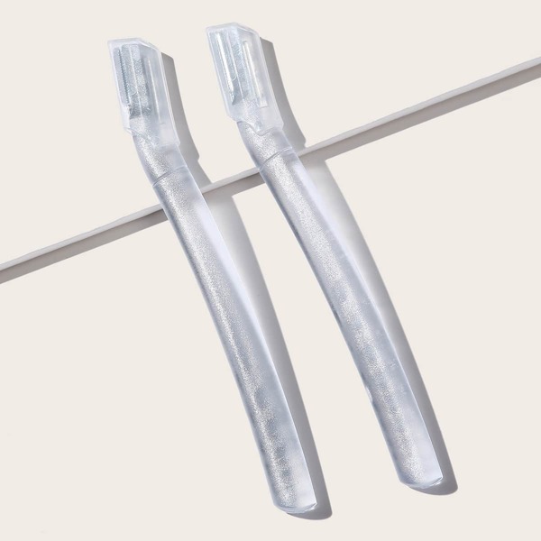 

2pcs Clear Eyebrow Trimming Knife