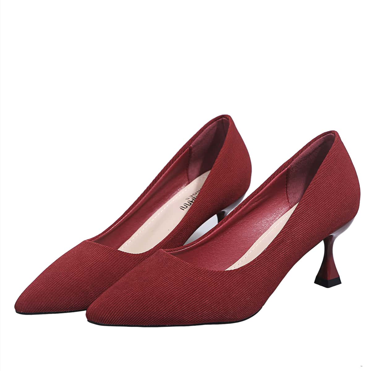 

Point Toe Satin Courts, Red