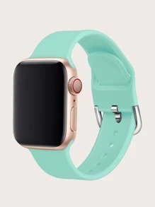 Banda de Apple Watch de silicona unicolor - verde menta - Ver 1