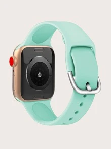 Banda de Apple Watch de silicona unicolor - verde menta - Ver 3