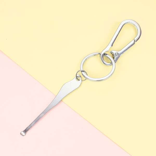 

Ear Rake Charm Keychain, Silver