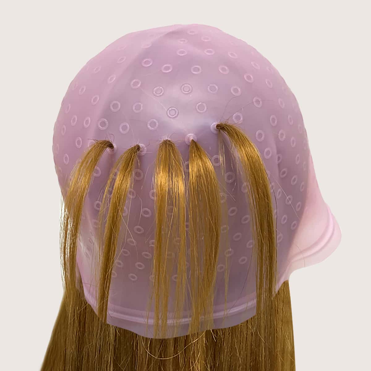 

Silicone Hair Dye Cap With Hook, Pink