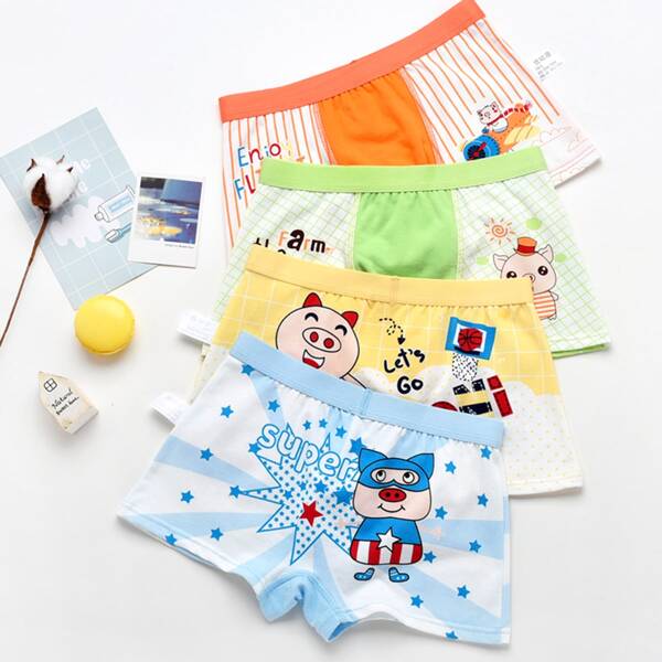 

Toddler Boys 4 Pack Cartoon Graphic Underwear, Multicolor