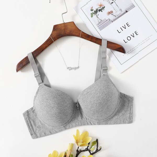 

Plus Underwire Full Cup Bra, Grey