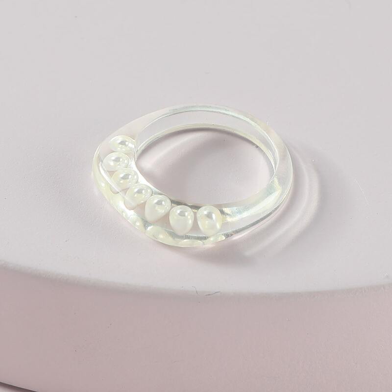 

Pearl Decor Ring, White