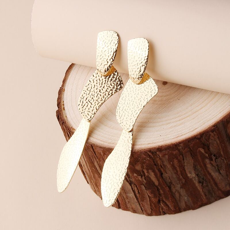 

Textured Drop Earrings, Gold