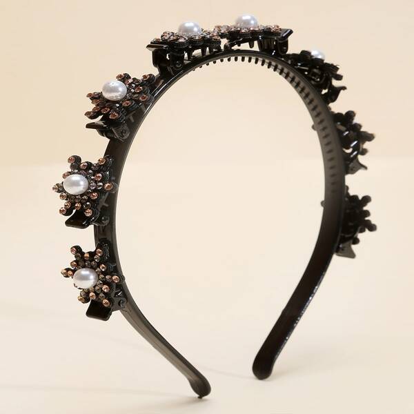 

Rhinestone Flower Decor Hair Hoop, Multicolor