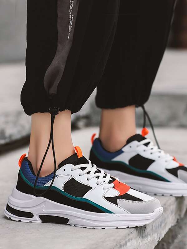 men's color block sneakers