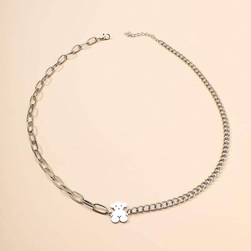 

Bear Chain Necklace, Silver