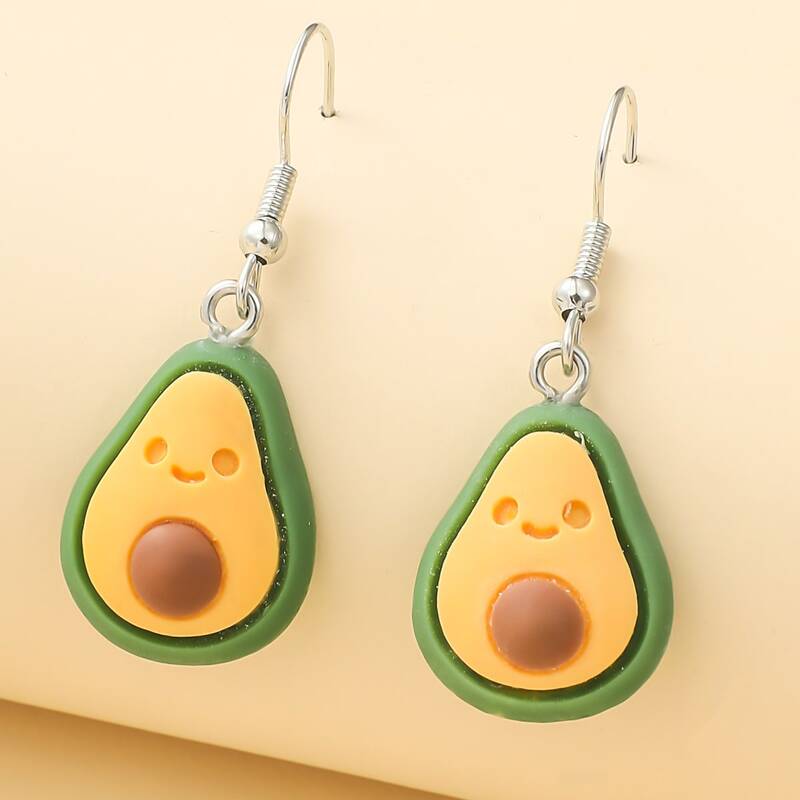 

Avocado Drop Earrings, Green