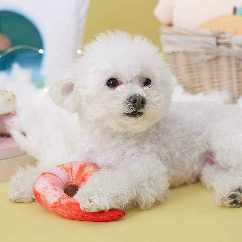 

Shrimp Tail Shaped Pet Sound Toy, Orange