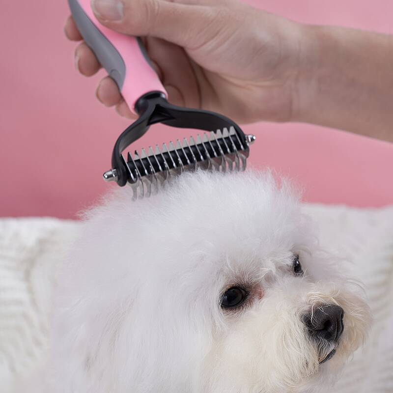 

1pc Pet Hair Removal Comb, Pink