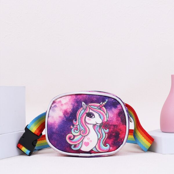 

Girls Unicorn Graphic Fanny Pack, Purple