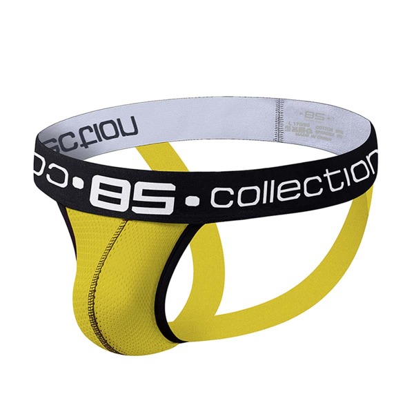 

Men Letter Tape Cut Out Brief, Yellow