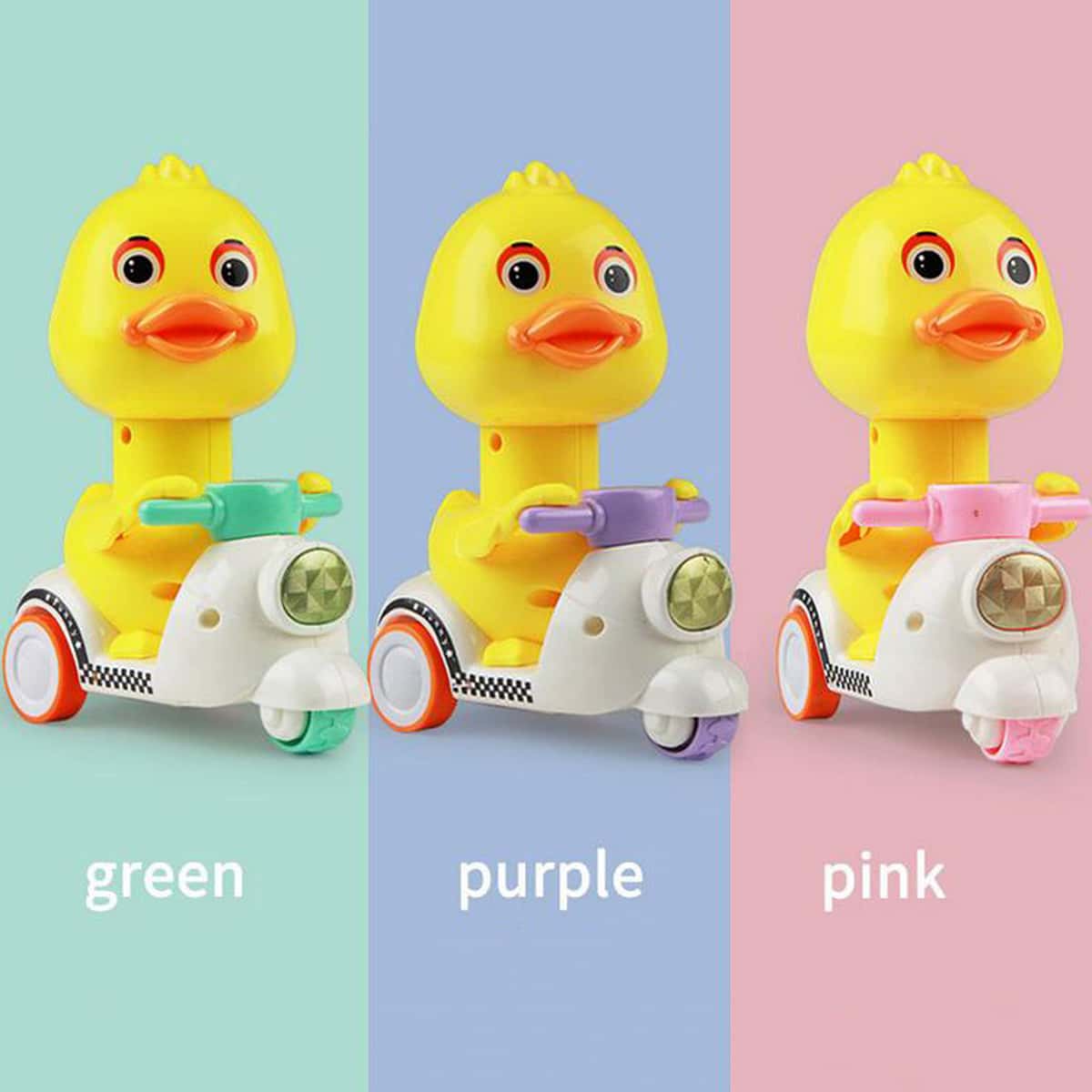 

1pc Random Biking Duck Toy, Multicolor