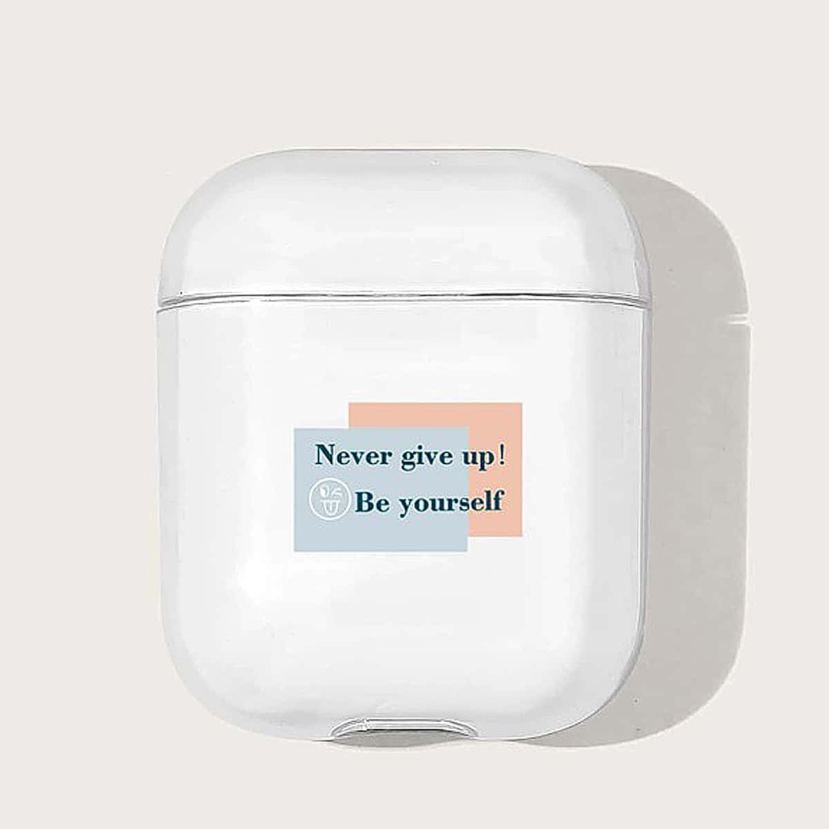 

Slogan Graphic AirPods Case, Multicolor