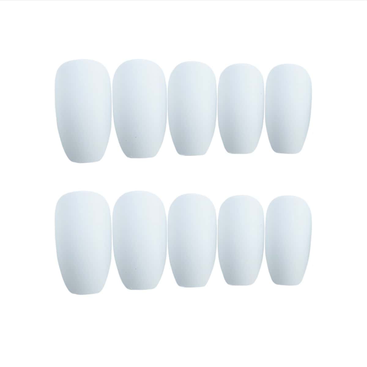 

24pcs Matte Fake Nail, White