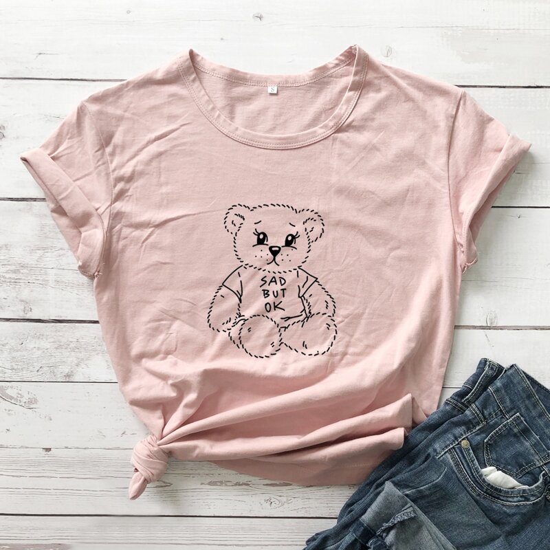 

Cartoon Graphic Tee, Baby pink