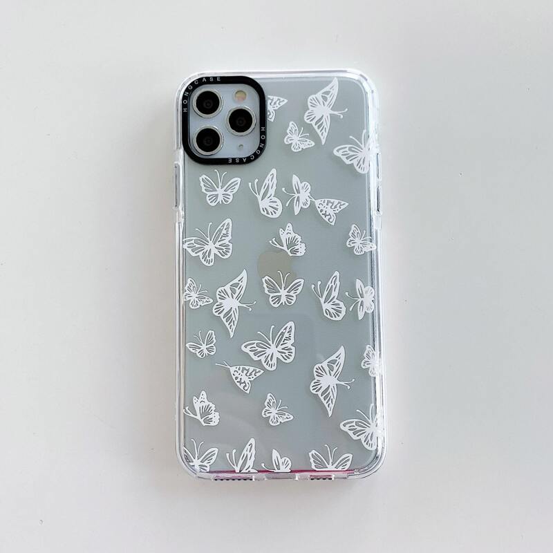 

Butterfly Print iPhone Case, White