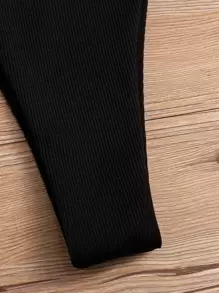 SHEIN Swim Bộ bikini tam giác sườn bãi biển mùa hè - màu đen - Xem 5