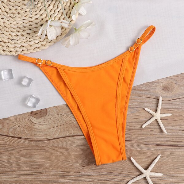 

Ring Detail Bikini Thong, Orange