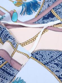 Tassel Print Scarf - Multicolor - View 7