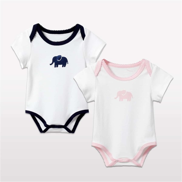 

Контрастная отделка Мультяшный принт Боди для малышей, Белый