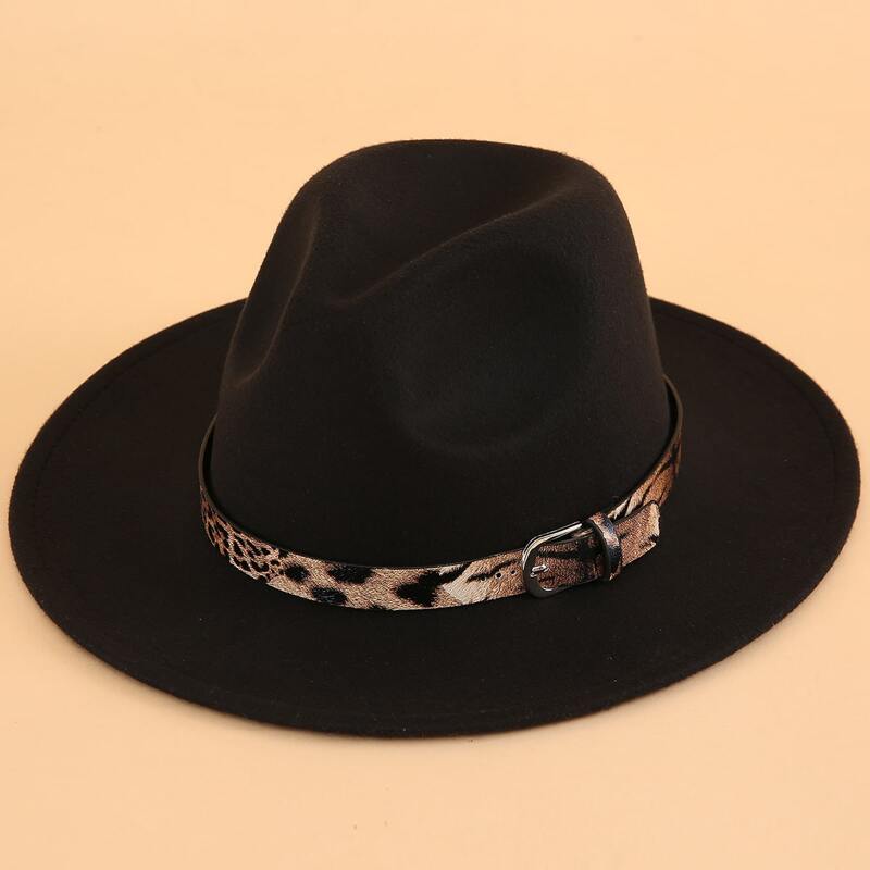 

Belt Decor Floppy Hat, Black