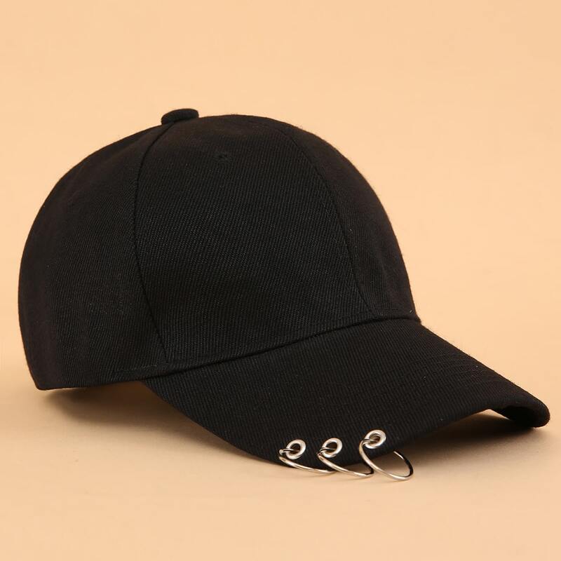 

Ring Decor Baseball Cap, Black