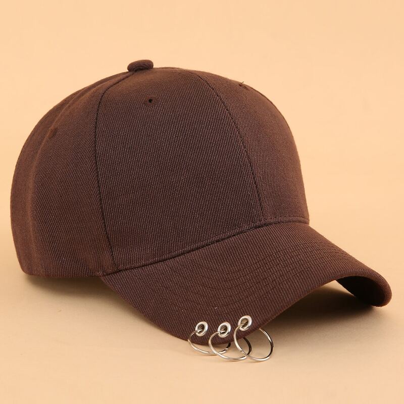 

Ring Decor Baseball Cap, Coffee brown