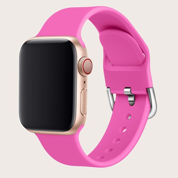 

Силиконовый ремешок для Apple Watch с металлической пряжкой, Арбузный розовый